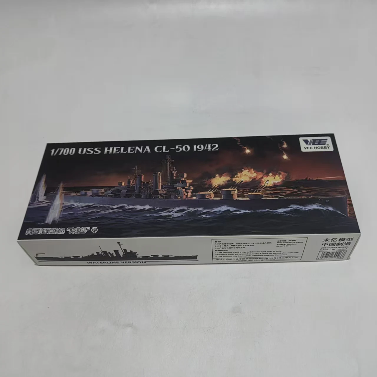 V57019 VEE HOBBY 1/700 CL-50 Helena Cruiser, собранная модель корабля, стартовое издание