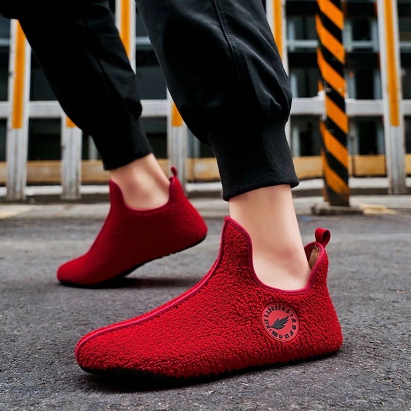 

Men's Shoes Winter Slippers Men Couples Slippers Warm Women Men Shoes Thin Bottom Sports Shoes Soft Home Cotton Slippers Men