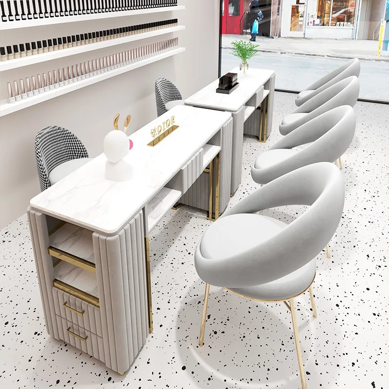 الحد الأدنى مانيكير طاولة الأظافر صالون تجميل معدات مكتب الأظافر المهنية Mesas Para Manicuristas صالون الأثاث