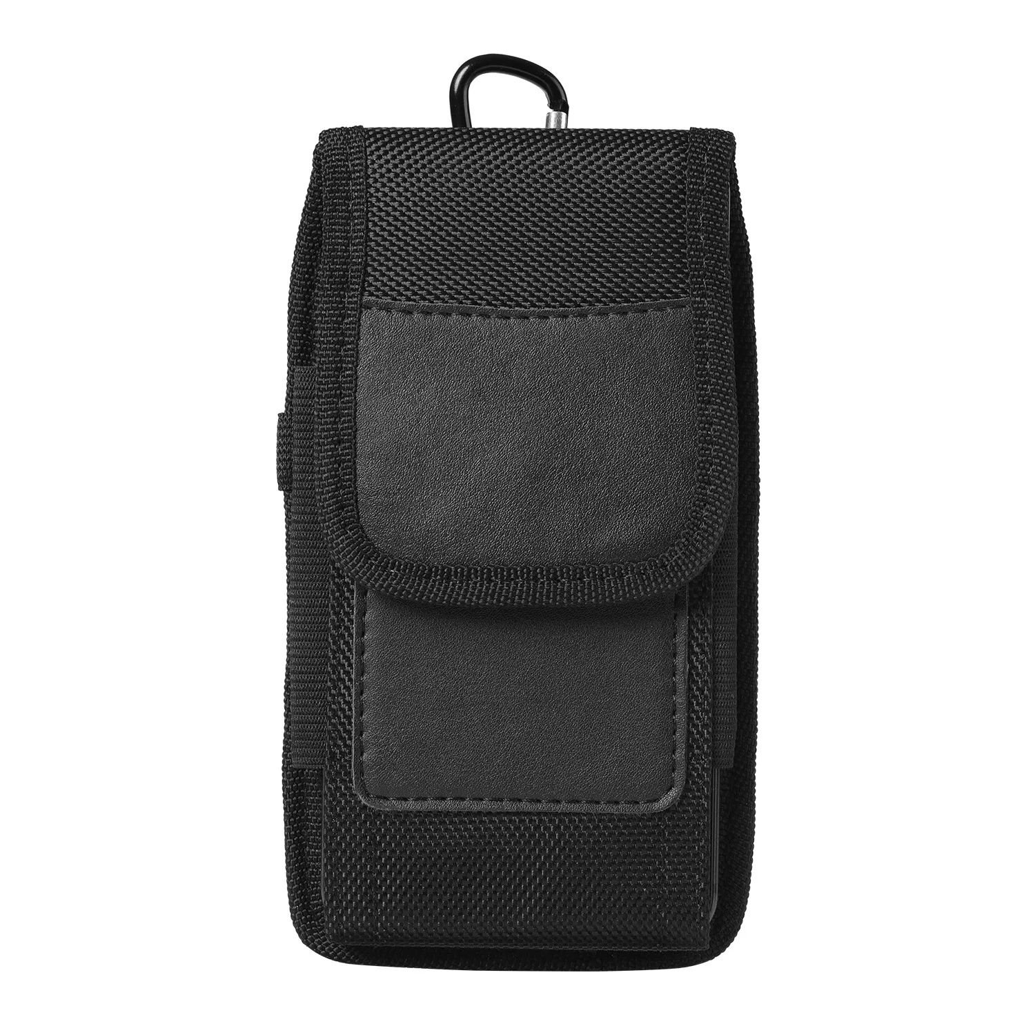 Coldre vertical de nylon para cinto de celular, bolsa com fivela, carteira, suporte para cartão, capa para telefone de 3,5 polegadas-7,5 polegadas,