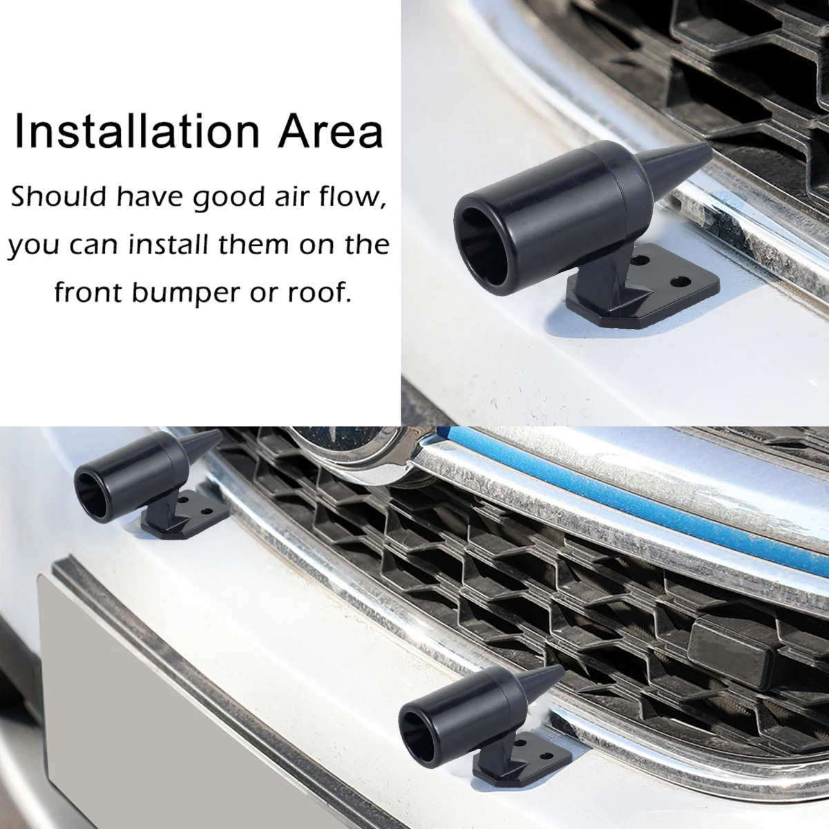 4 قطعة سيارة السلامة في الهواء الطلق المادية بالموجات فوق الصوتية الحيوان صفارة الإنذار 2/3-Hole الغزلان مبيد الحشرات الدراجات النارية الشاحنات جهاز تنبيه أداة إنذار #4