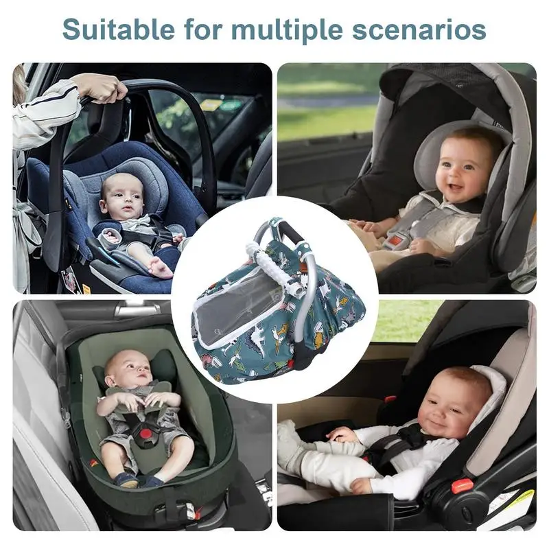 Carseat Cover Stretchy Carseat Canopy With Breathable Mesh Comfortable Stretchy Car Seat Canopy Kids Car Seat Covers For Boys