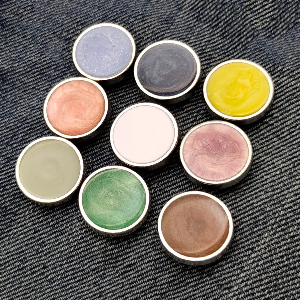 

6Pcs Anti-Exposure No Screw Button Jeans Removable Instant Adjustable Button Pin Waistband Tightener Metal Replacement Pins