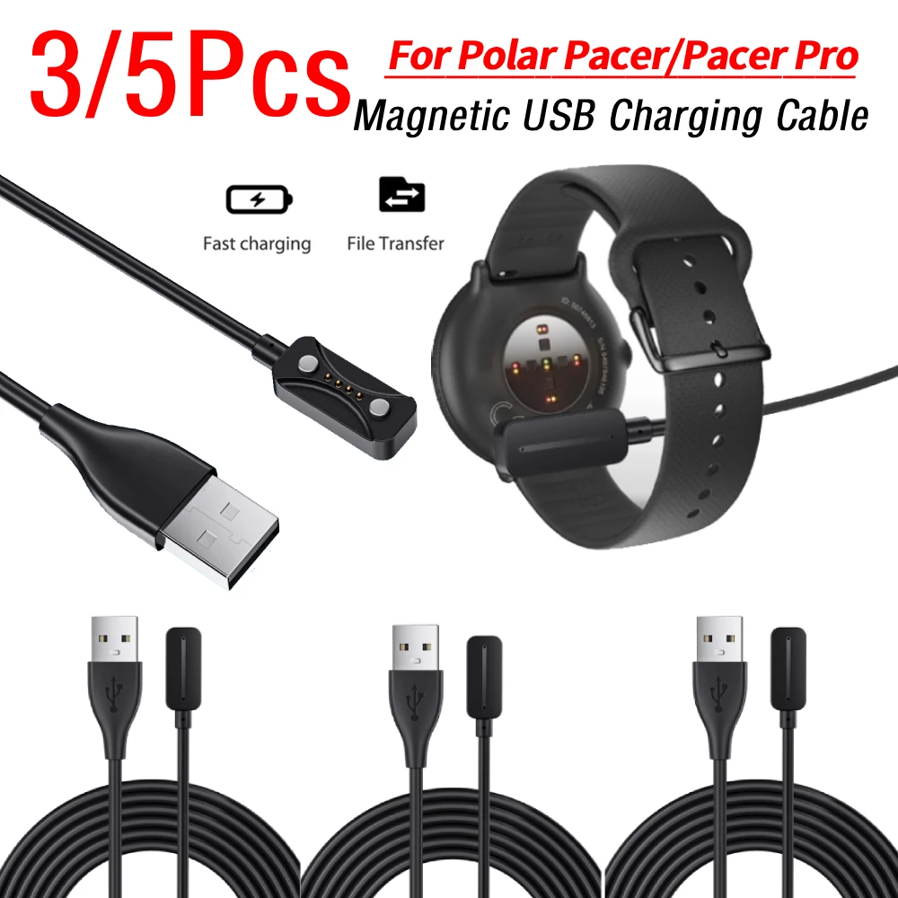 

1m Magnetic USB Charging Cable Charger Dock 5V 1A Smartwatch Dock Charger Adapter Power Charger Cable for Polar Pacer/Pacer Pro