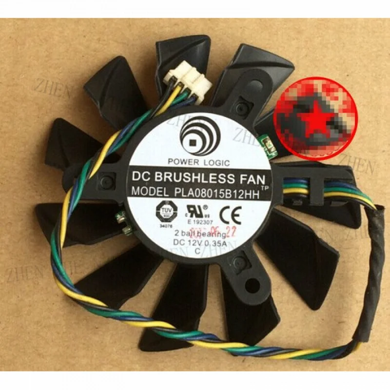 1 piece PLA08015B12HH Dual Ball 4-Wire Temperature Control for GTX550 Graphics Fan