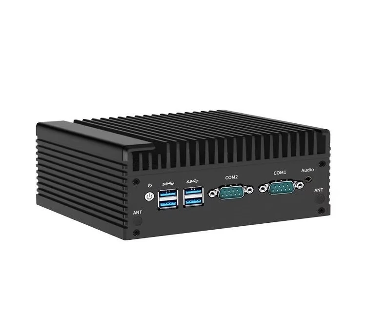 2 Lan 6 USB 2 COM Linux Window 7100U Compact PC Wall Mounted Embedded Industrial Fanless Computer  for Machine Vision Systems