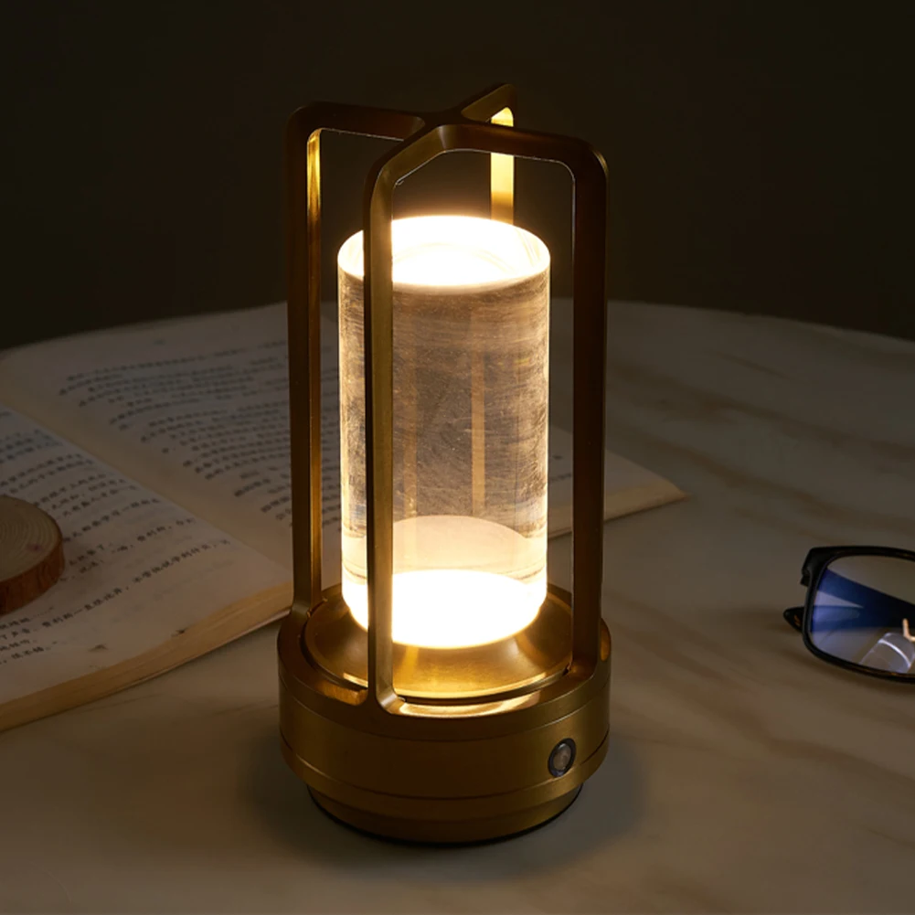 

LED Crystal Lamp Touch Control USB Charging Night Light Eye Protection Energy Saving for Household for Restaurant Kitchen Bar