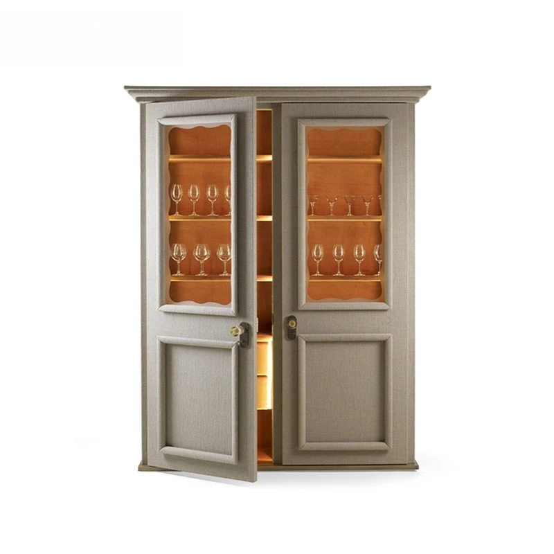 Italian minimalist wine cabinet, simple modern villa locker, storage cabinet