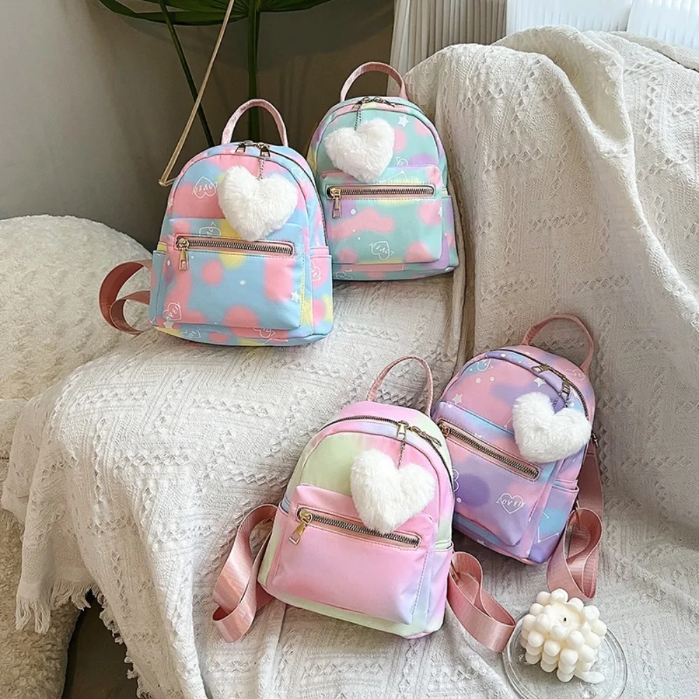 

Fashion Multicolor Women's Backpack Waterproof Zipper Book Bags Large Capacity Nylon Shoulder Bag Outdoor