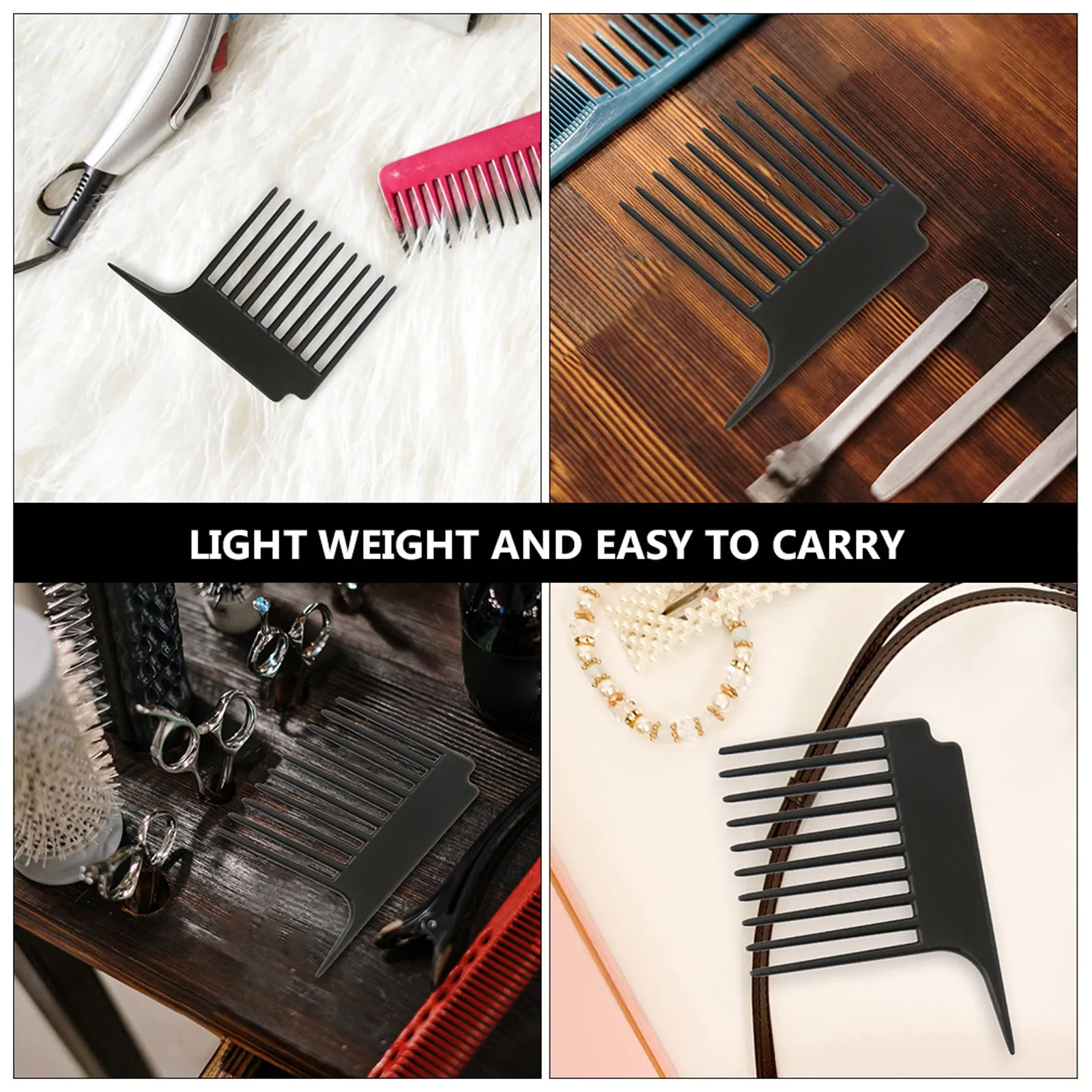 2Pcs Hair Comb Insert for Oily Hair Wide Density Teeth Detangling Comb Stimulates Scalp Promotes Blood Flow Salon Use