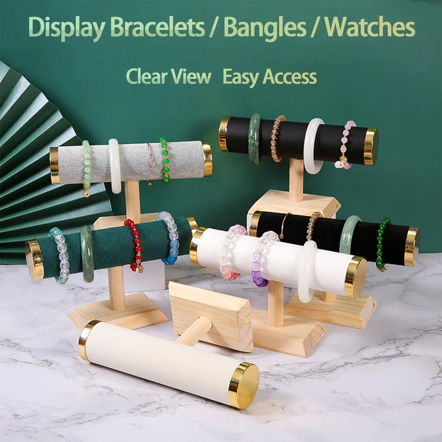 

Solid Wood Single Layer Metal Cover Bracelet Holder Packaging supplies jewelry display jeweler organizer woman