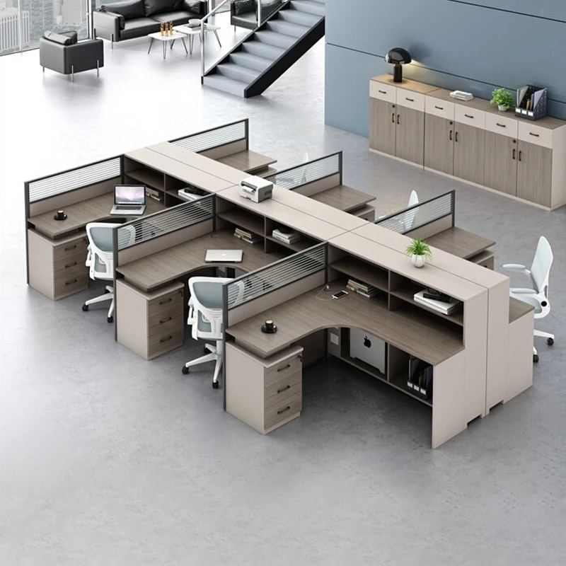 

Office Desk Office Staff Desk Simple Modern Screen Station Locker Partition Employee Computer Desk