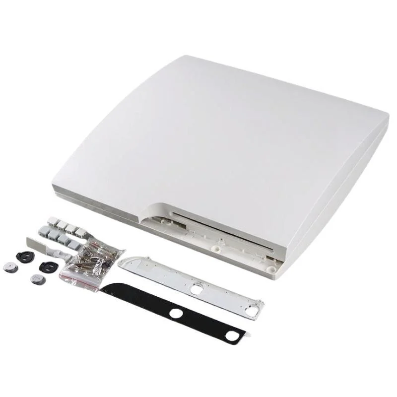 ل PS3 سليم CECH-2xxxx وحدة التحكم استبدال شل جديد العلوي أسفل الإسكان الحال بالنسبة PS3 CECH-2512B غطاء أسود/أبيض ومسامير