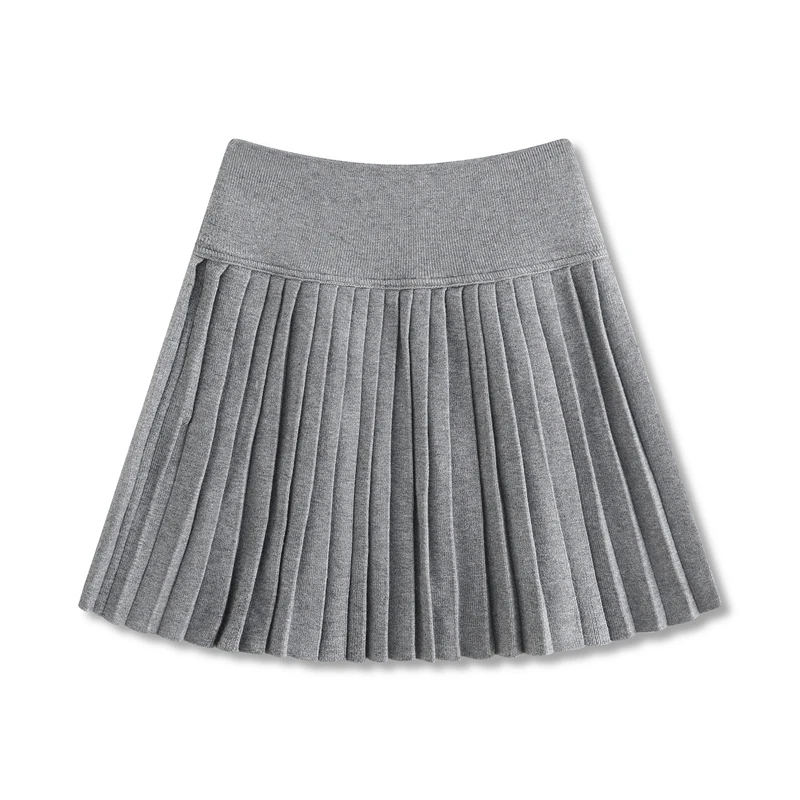 Autumn New Golf Women's Outdoor Sports Skirt Dog Embroidery Slimming A-line Short Skirt Casual Versatile Knitted Pleated Skirt