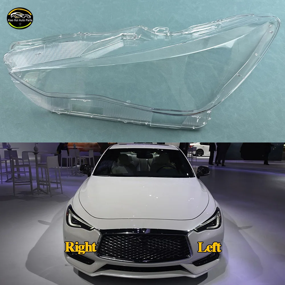 

Front Headlight Cover Headlamp Lamp Shell Transparent Lampshade Lens Plexiglass For Infiniti 2016 2017 2018 2019 2020 Q60 Q60S
