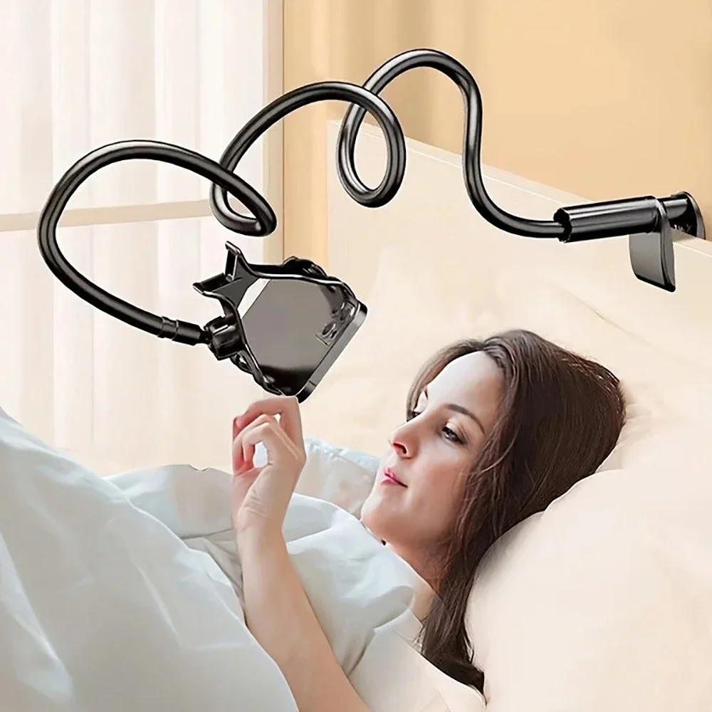 Soporte Universal Flexible y Ajustable para Teléfono Móvil, con Clip para Cama, Escritorio y Hogar