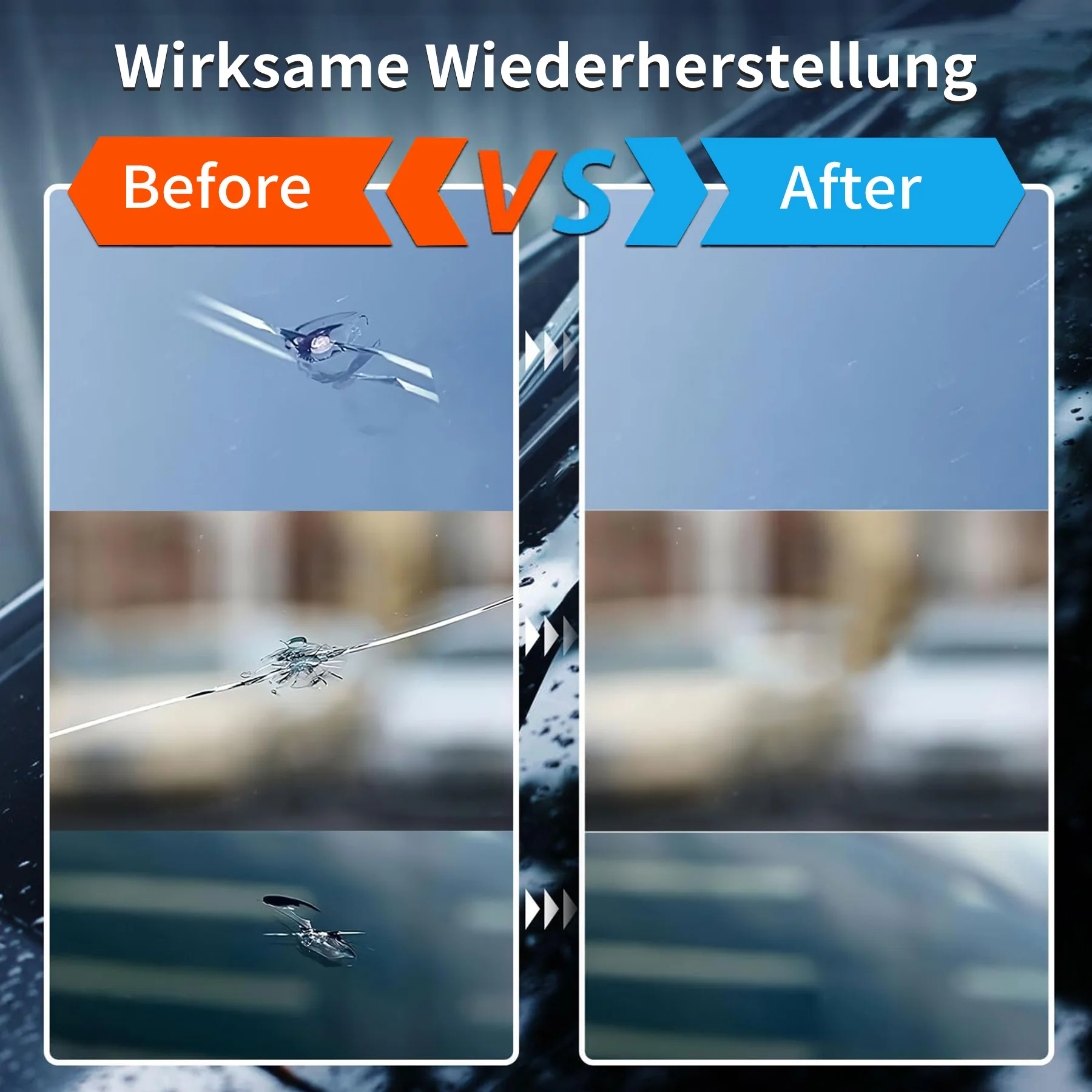 Professionelles Windschutzscheibe Reparaturset für Steinschlag Reparatur, Universal Glasreparaturset für Autos, Praktisch & Schnell & Einfach, OHNE UV-Lampe – Detail 5