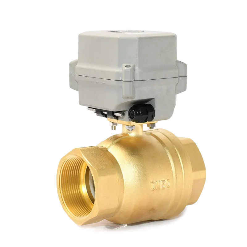 2 way 2 inches 2-10V flow control  brass  proportional  ball  valve with manual override