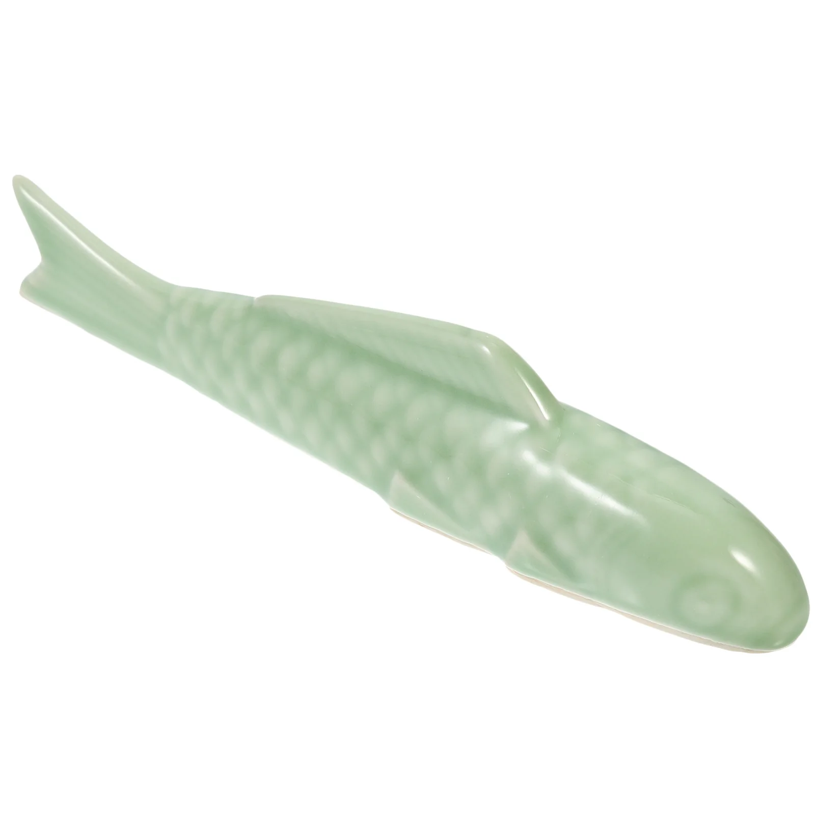 

Ceramic Paperweight Carp Shaped Chinese Calligraphy Supply Sturdy Durable Long Smooth Great for Drawing Kanji Writing