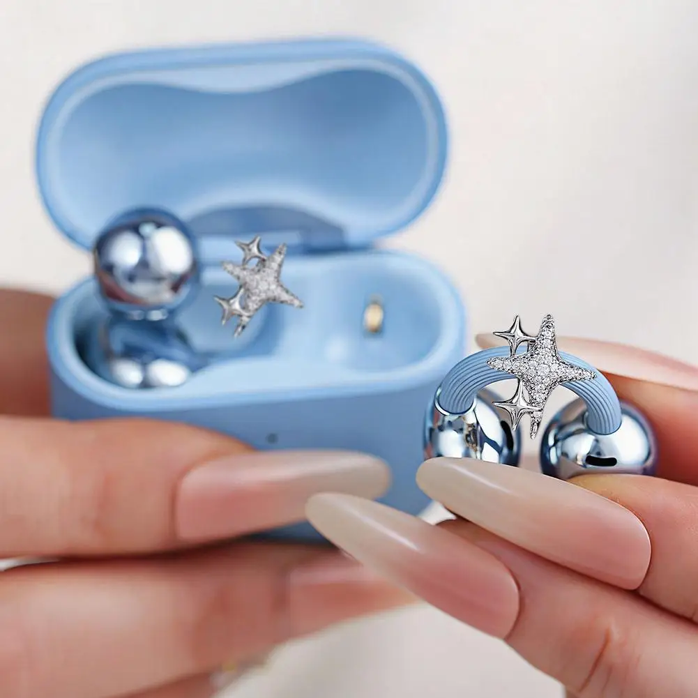 For Freeclip1/2 Earphone Diamond Buckle Bluetooth Earphone Clip Fashion Niche Accessories Headphone Ear Clip Reinforced Fastener
