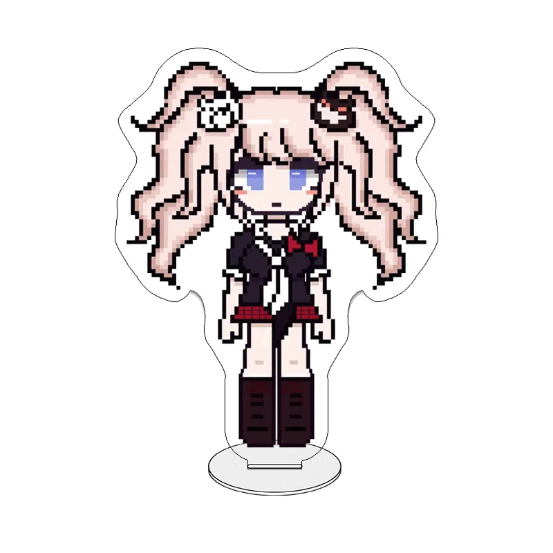 Pixel style Anime Danganronpa Complete set 10CM Acrylic character profile display board As a Christmas table decoration