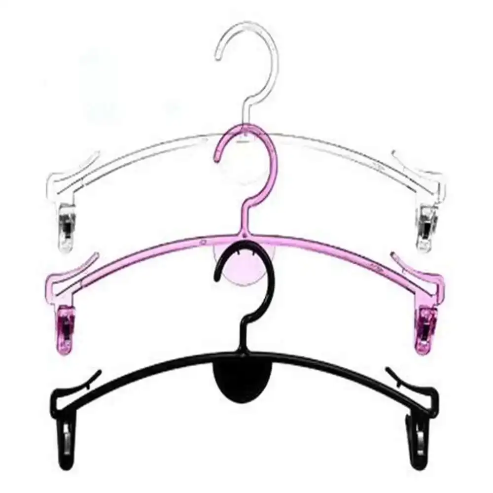 10Pcs Kunststoff Clip Unterwäsche Violett Schwarz Transparent Bh Rahmen Halter Rack Unterhose Aufhänger Shop Shop Halter Rack Mantel Racks – Detail 3