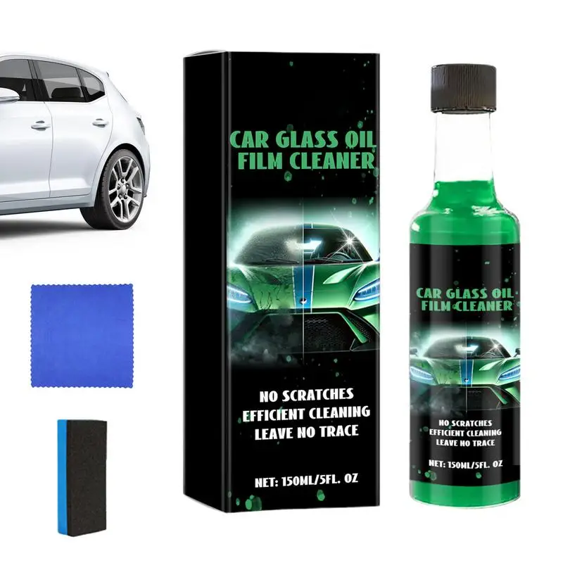 

Car Glass Oil Film Cleaner Oil Film Remover For Glass Car Glass Cleaner Water Spot Remover 150ml For Auto And Home
