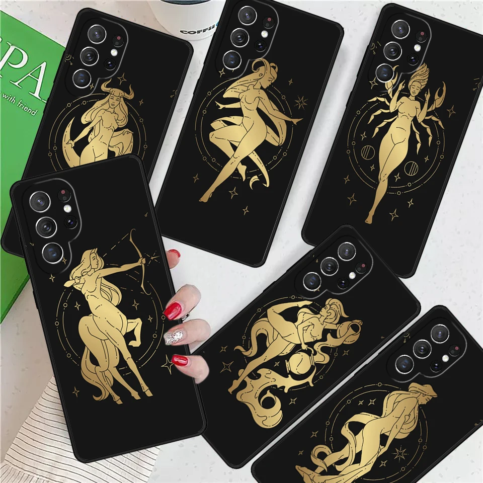 Zodiac For Samsung Galaxy S24 Ultra S21 S22 S8 S9 S10 5G Note 10 20 Plus FE S23 Phone case Cover Coque