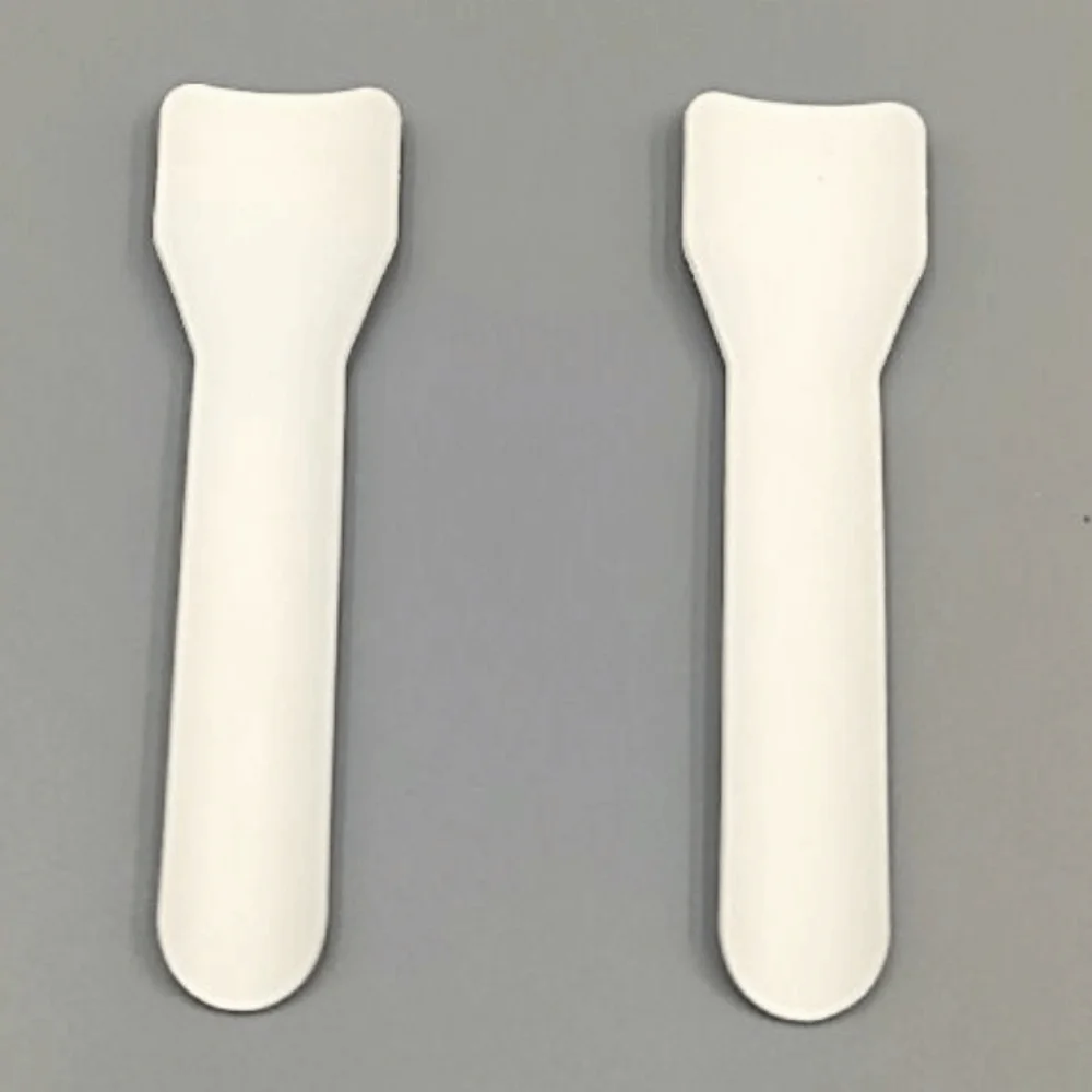 100Pcs Individual Packing Disposable Spoon Fork Eco-Friendly White Ice Cream Spoons Degradable Durable Dessert Cake Scoop