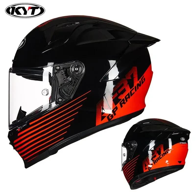 Original KYT Motorcycle Helmet Full face Racing Off -road Helmet DOT ECE Approved Men Lightweight Cascos para moto Casco moto