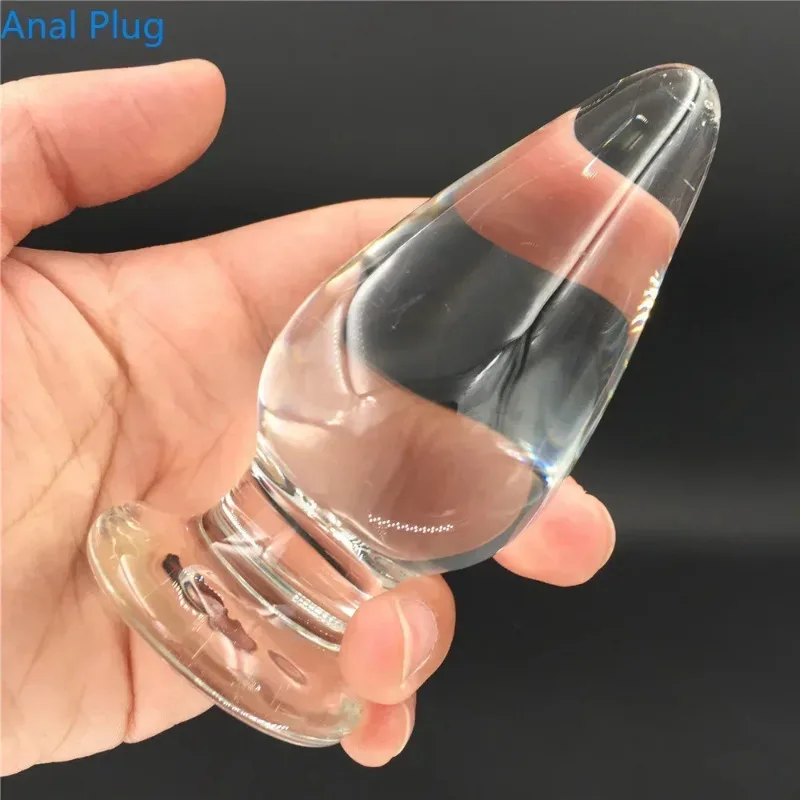 Masturbator Glass Toy Butt Plug G Spot Wand Crystal Glass Dildo Anal Plug Prostate Massager Women Adult Toy Glass Penis Sex Shop