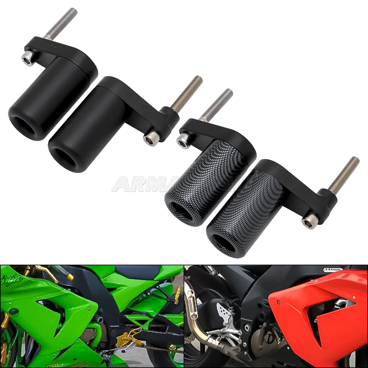 Motorcycle Accessories No Cut Frame Slider Crash Engine Pad Falling Protection For Kawasaki Ninja ZX-10R ZX10R ZX 10R 2004 2005