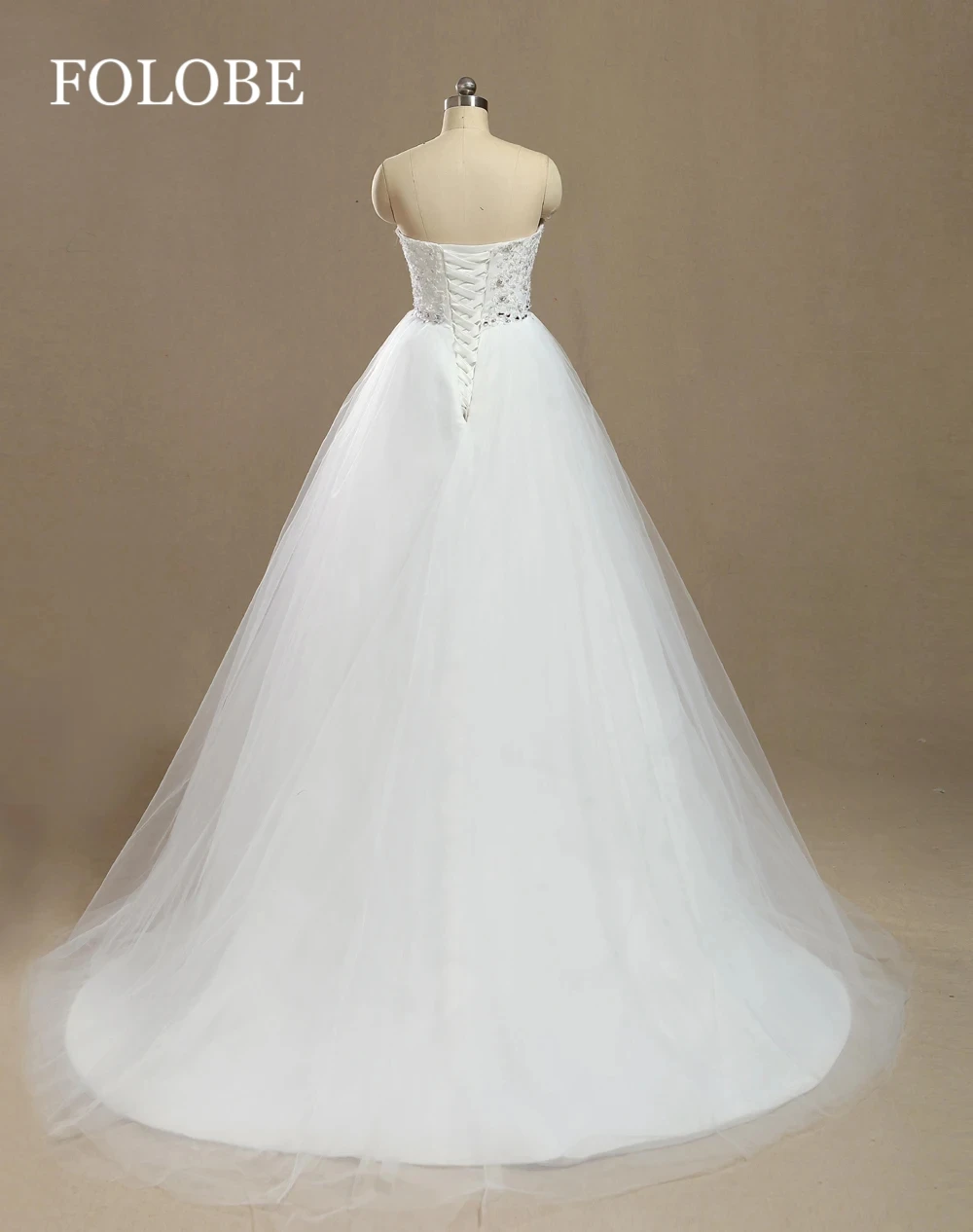 Customized White Princesa Wedding Dresses Ivory Sweetheart Appliques Prom Dress Lace A-Line Beading Crystal Bridal Gowns