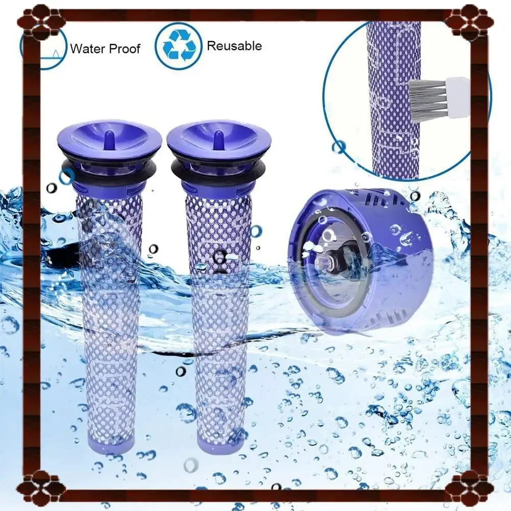 تسليم خلال 24 ساعة يستبدل فلتر دايسون V6، الملحقات، فلتر مسبق قابل للغسل وفلتر ما بعد HEPA قابل للغسل، استبدال الأجزاء DY-966