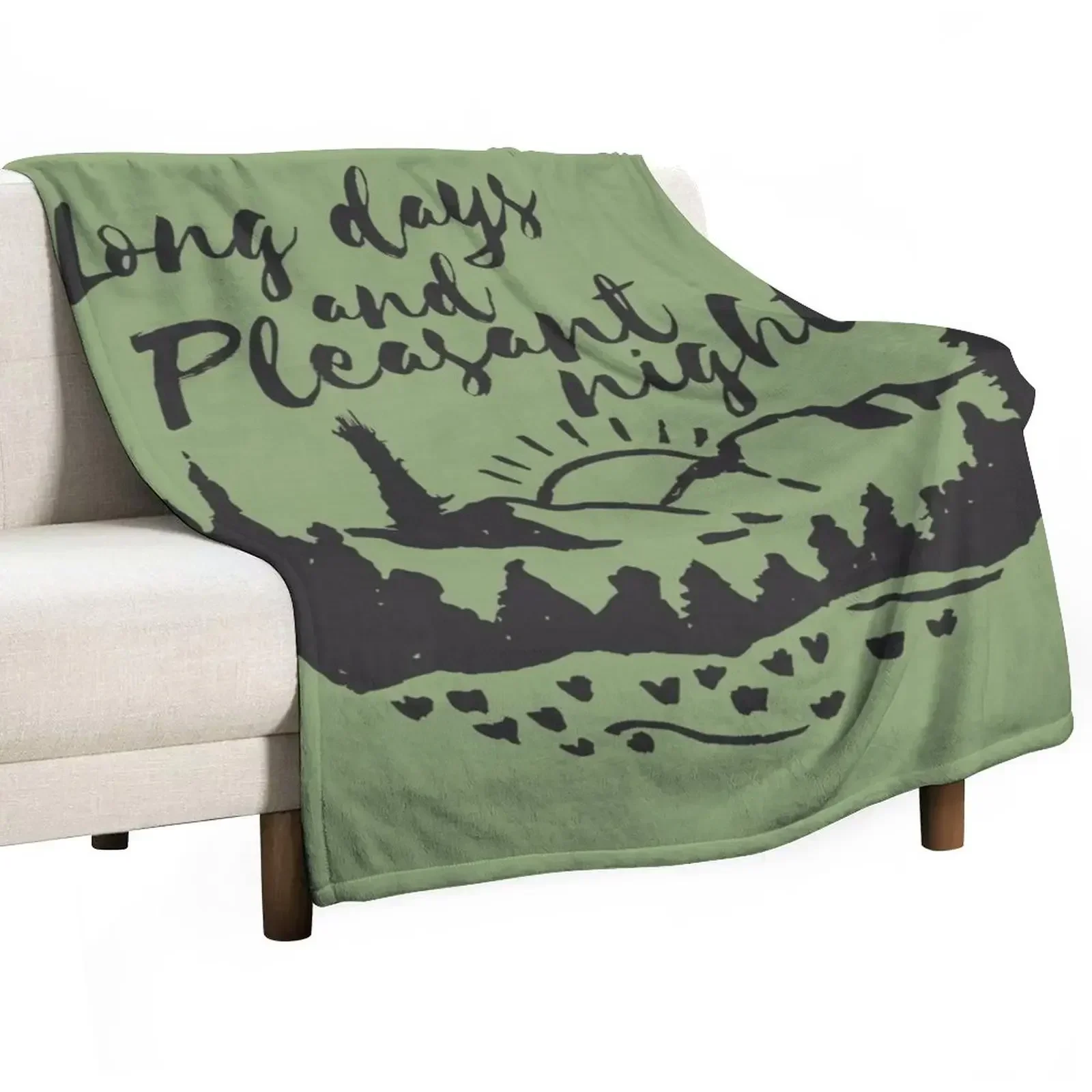 

Long Days and Pleasant Nights Throw Blanket Beach christmas decoration Nap Blankets