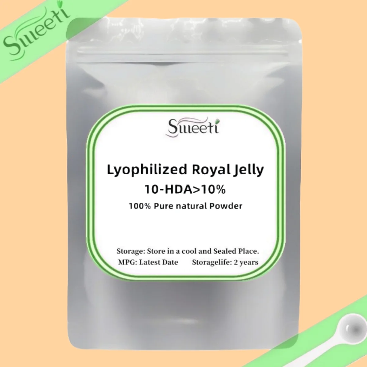 Free Shipping 50g-1000g Lyophilized Royal Jelly