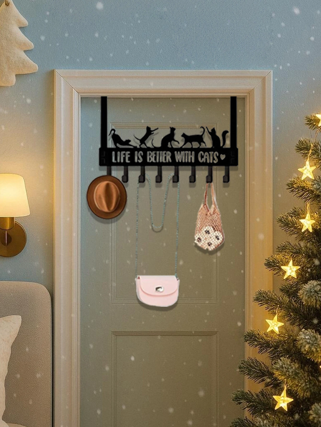 

8 многофункциональных крючков на двери, подходящих для стен или дверей, для прихожих, спален и ванных комнат.