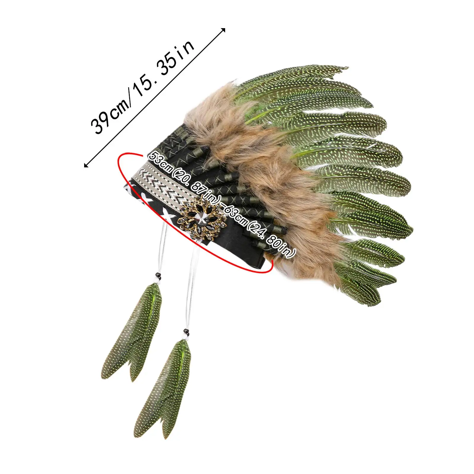 フェザー ヘッドドレス コスチューム アクセサリー 女性 男性 パーティー用品 誕生日用