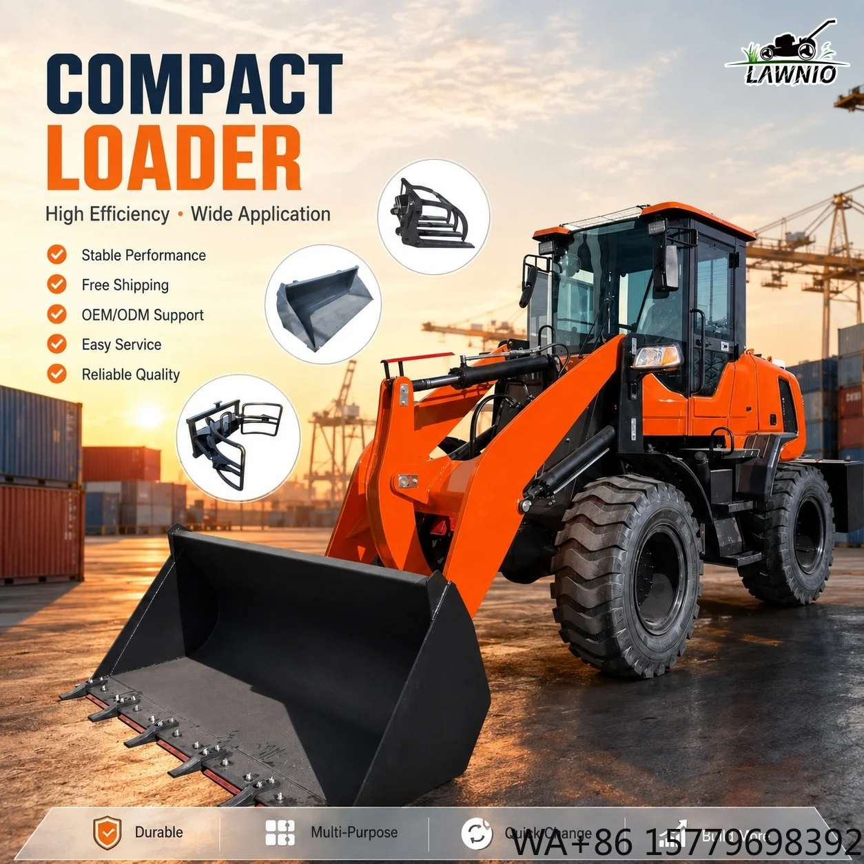 Packaging Customization  Wheel Loader  Optional Euro V Engine Multi Purpose Operation Construction  Loader