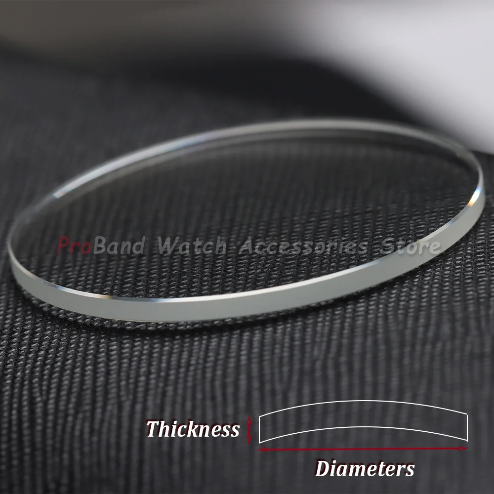 1/1.5/2.0mm Thick in Diameters 28-38mm Double-Domed Glass Watch Crystal Transparent Crystal 1piece 29mm 30mm 31mm 32mm 34mm 36mm