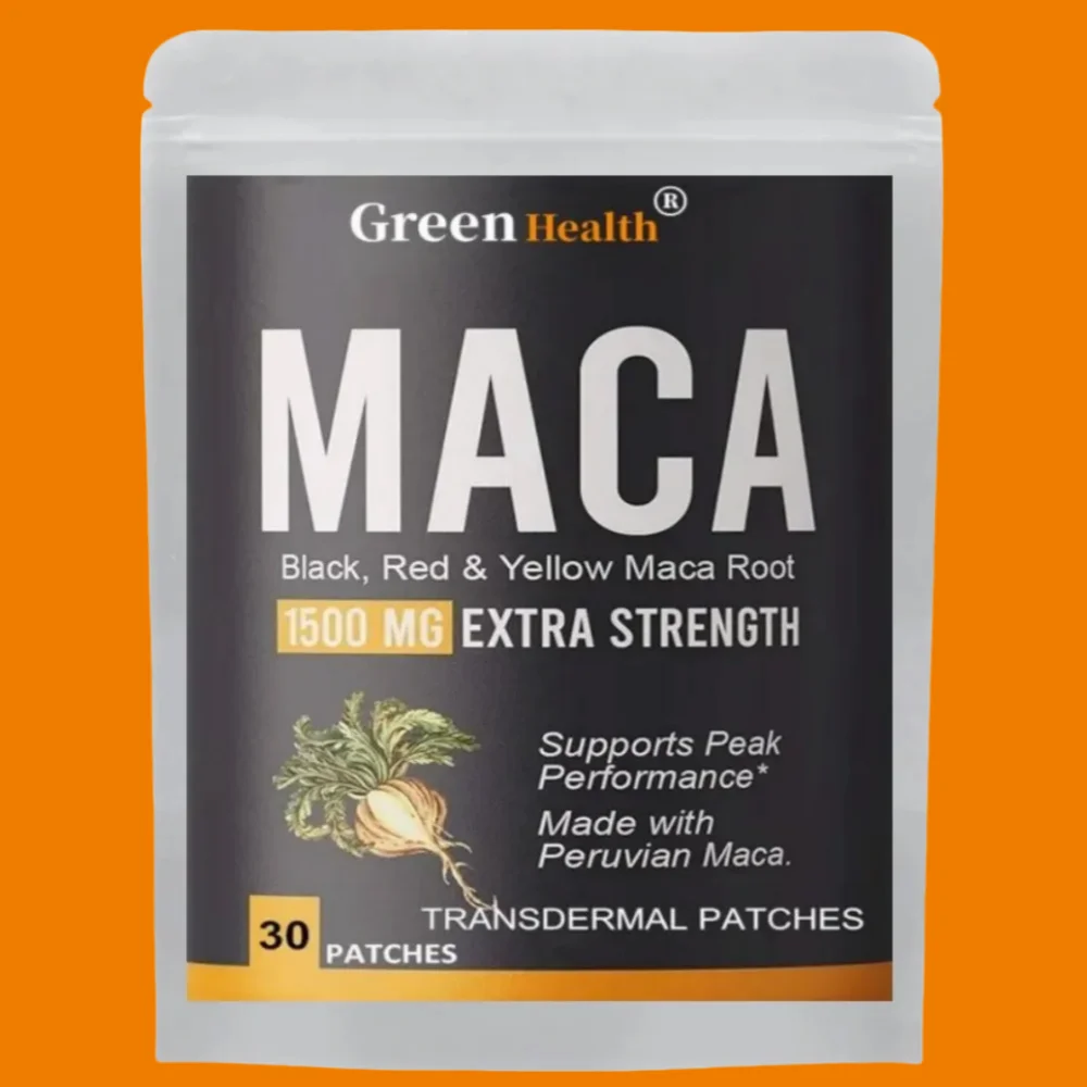 

Organic Maca Root Transdermal Patches With Black + Red + Yellow Peruvian Maca Root Extract For Men And Women 30 Patches