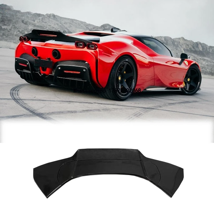 

For SF90 RY-ft Style Dry Carbon Fiber Rear Bumper Rear Wing Rear Spoiler Body Kit