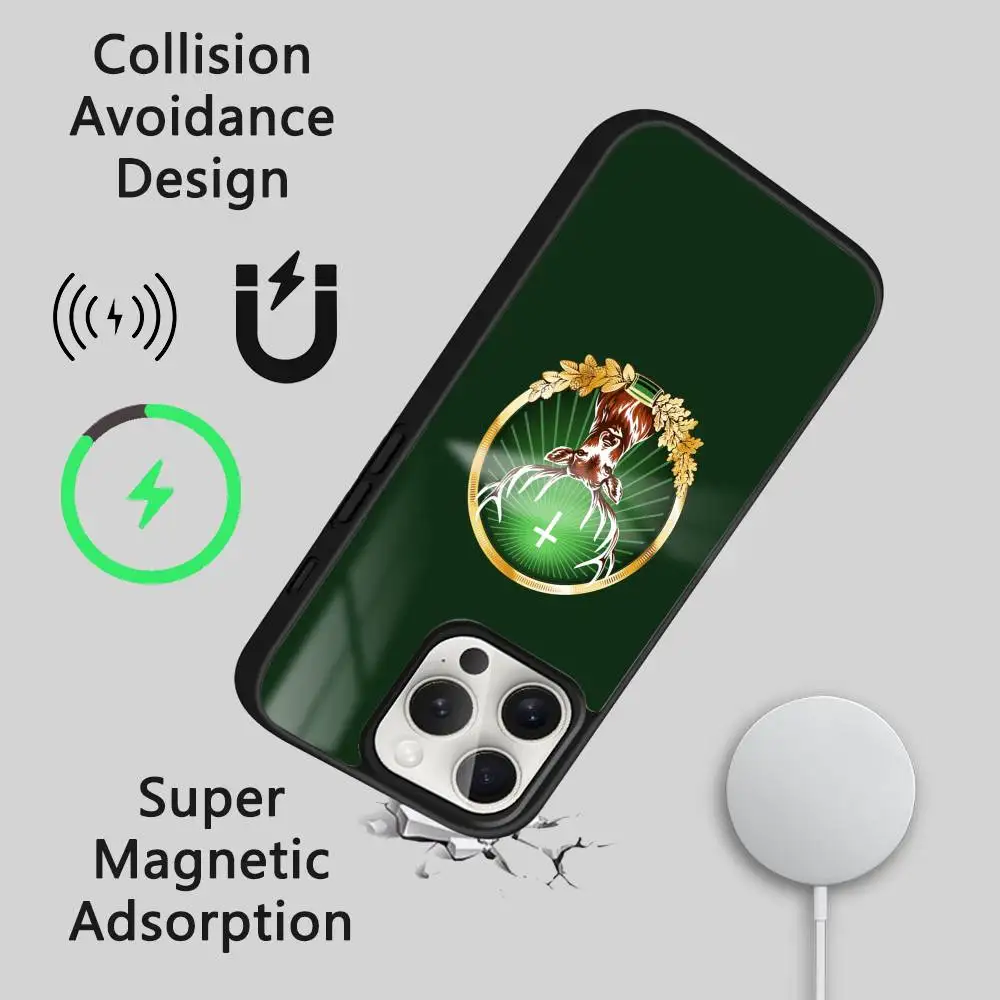 Casing Ponsel LOGO J-Jagermeisters Untuk IPhone 17 16 15 14 13 12 11 Pro Max Plus Mini Magsafe Wireless Magnetic Funda