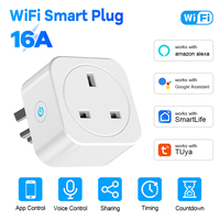 Tuya UK Smart Plug 16A 20A WiFi Socket Power Monitoring Remote Control Timer Works With Alexa Google Assistant Voice Control