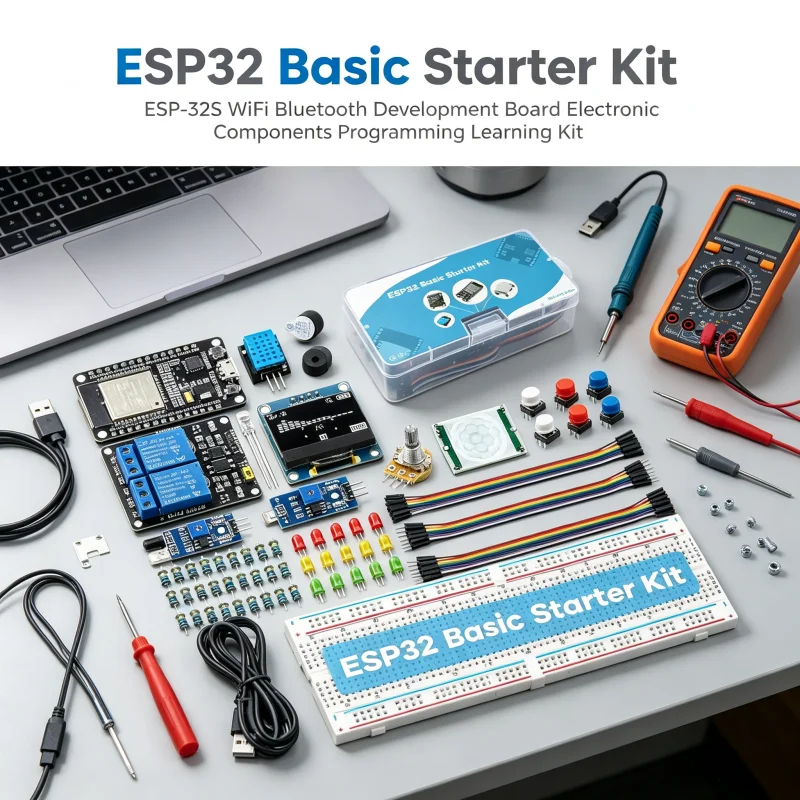ESP32 Starter Kit ESP-32S WiFi Bluetooth Development Board Module Electronic Components Programming Learning Kit