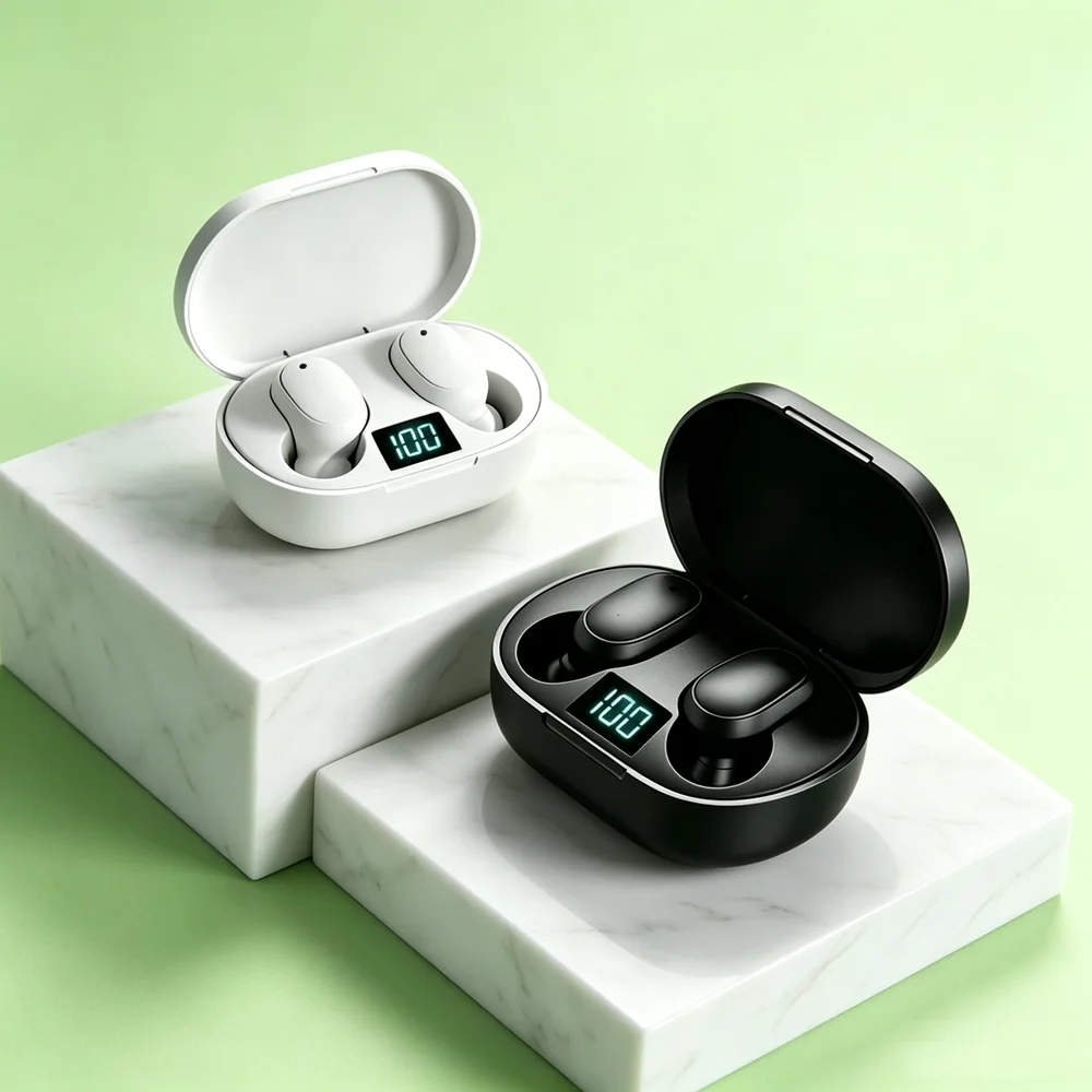 Wireless Earbuds BT 5.3 Sleep Earbuds in Ear Touch Screen Earphones LED Power Display Headset for Sleep Workout