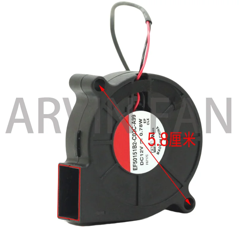 新しい 5 センチメートル EF50151B2-C03C-A99 12V 0.78W 5015 ミュートサイレントブロワーファンタービン冷却ファン