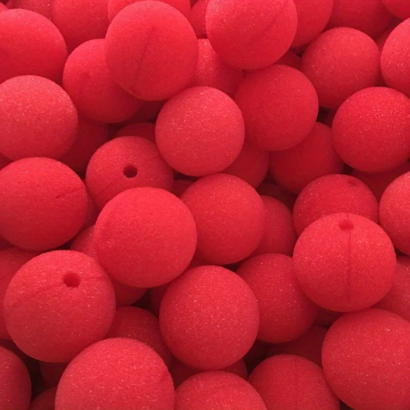 10PCS Clown Nose cos Stage Decoration Red Sponge Ball Cheerleader Cheering Performance Props Atmosphere Stage Supplies