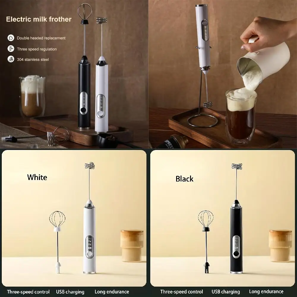 

Stainless Steel Mini Milk Frother - Perfect For Coffee, Lattes, And Cappuccinos