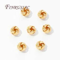 18K Real Gold Plated Bead Separators,Rounds Beads,Accessories For Bracelets,Metal Separators Beads,DIY Jewelry Making Supplies